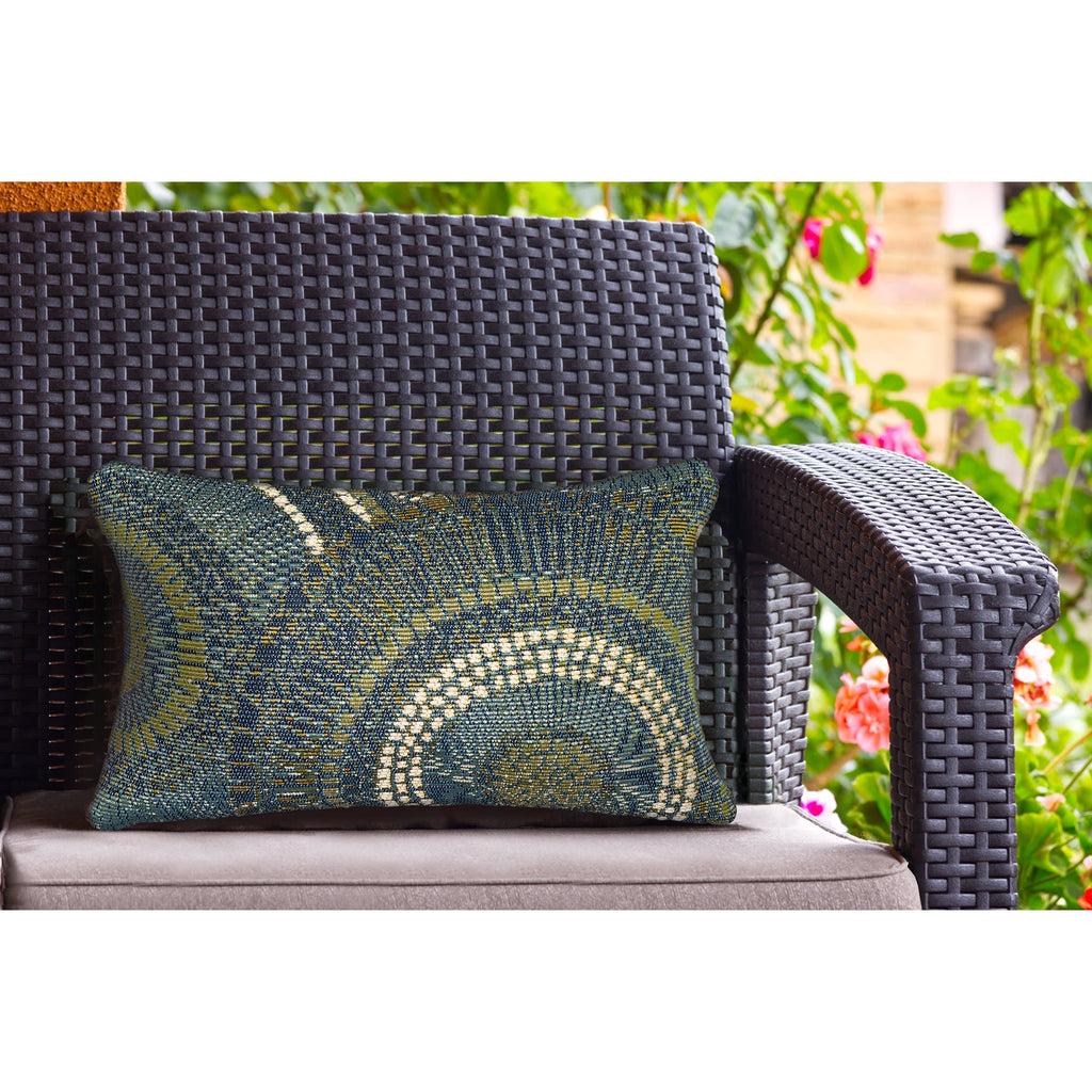 Marina Circles Indoor Outdoor Throw Pillow