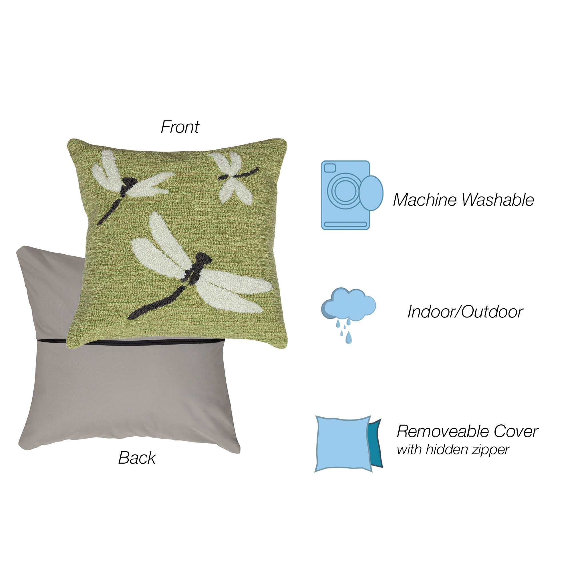 Frontporch Dragonfly Indoor Outdoor Throw Pillow