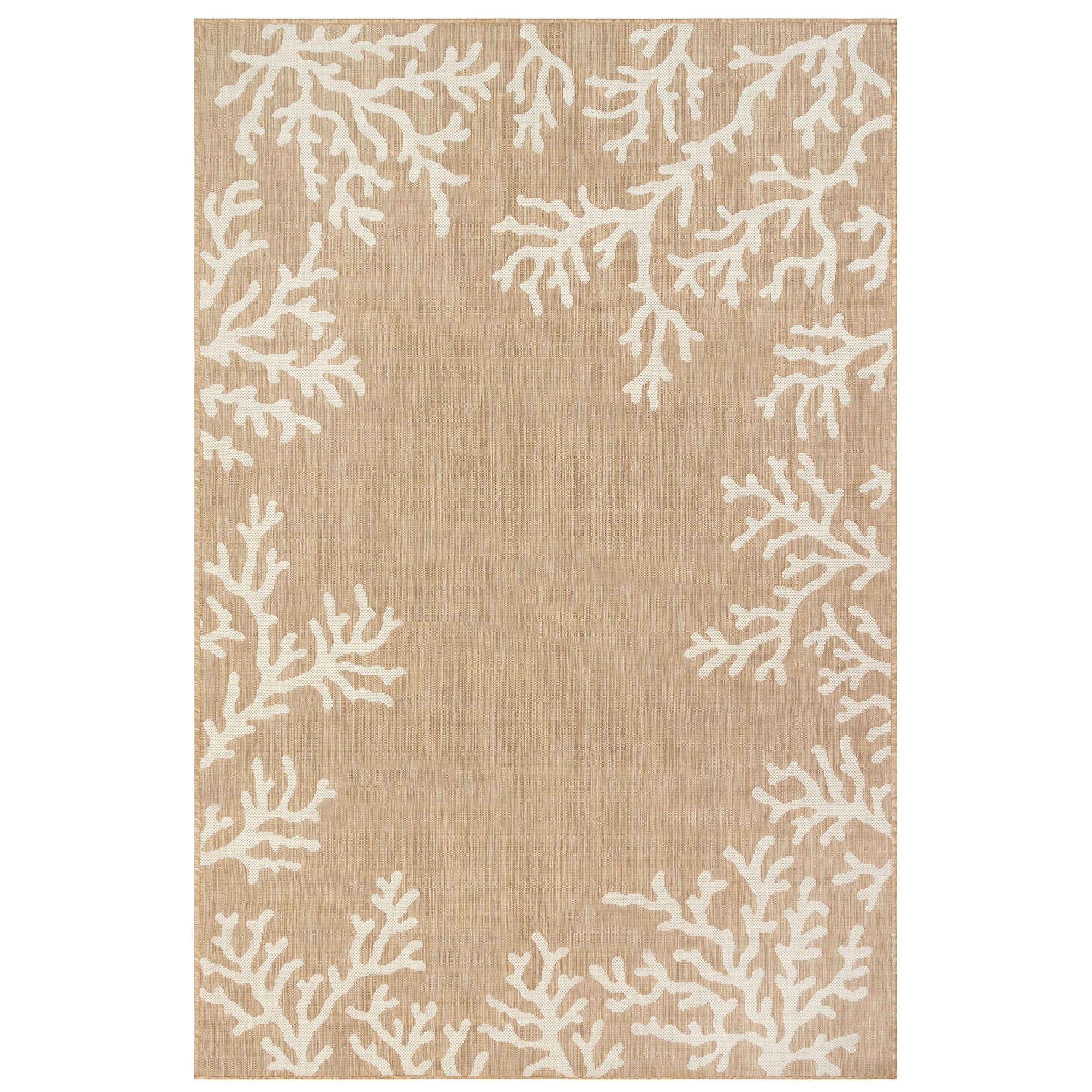 Carmel Coral Border Indoor Outdoor Area Rug