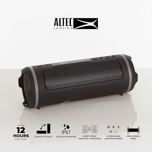 Wireless Bluetooth Speaker, 16H Battery, RGB Lights, IP67 Waterproof R126976