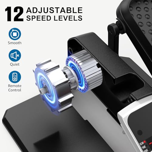 Under Desk Elliptical Machine 5 Modes 12 Speeds Low Impact Mini Electric Leg Exerciser with Non-Slip Mat V941299