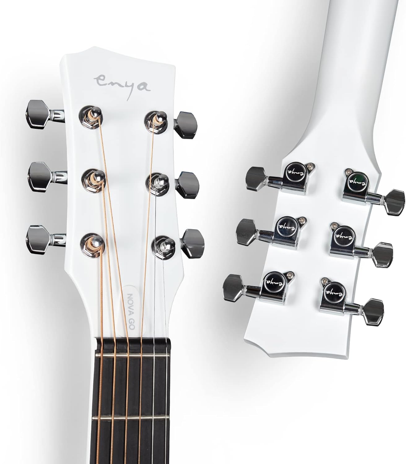 Carbon Fiber Acoustic Electric Guitar 35 Inch Starter Bundle Kit (White) X653851