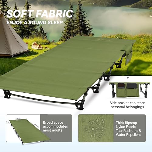 Ultralight Folding Camping Cot Bed (Grey) P969