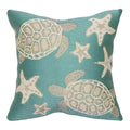 Marina Turtle And Stars Indoor Outdoor Throw Pillow