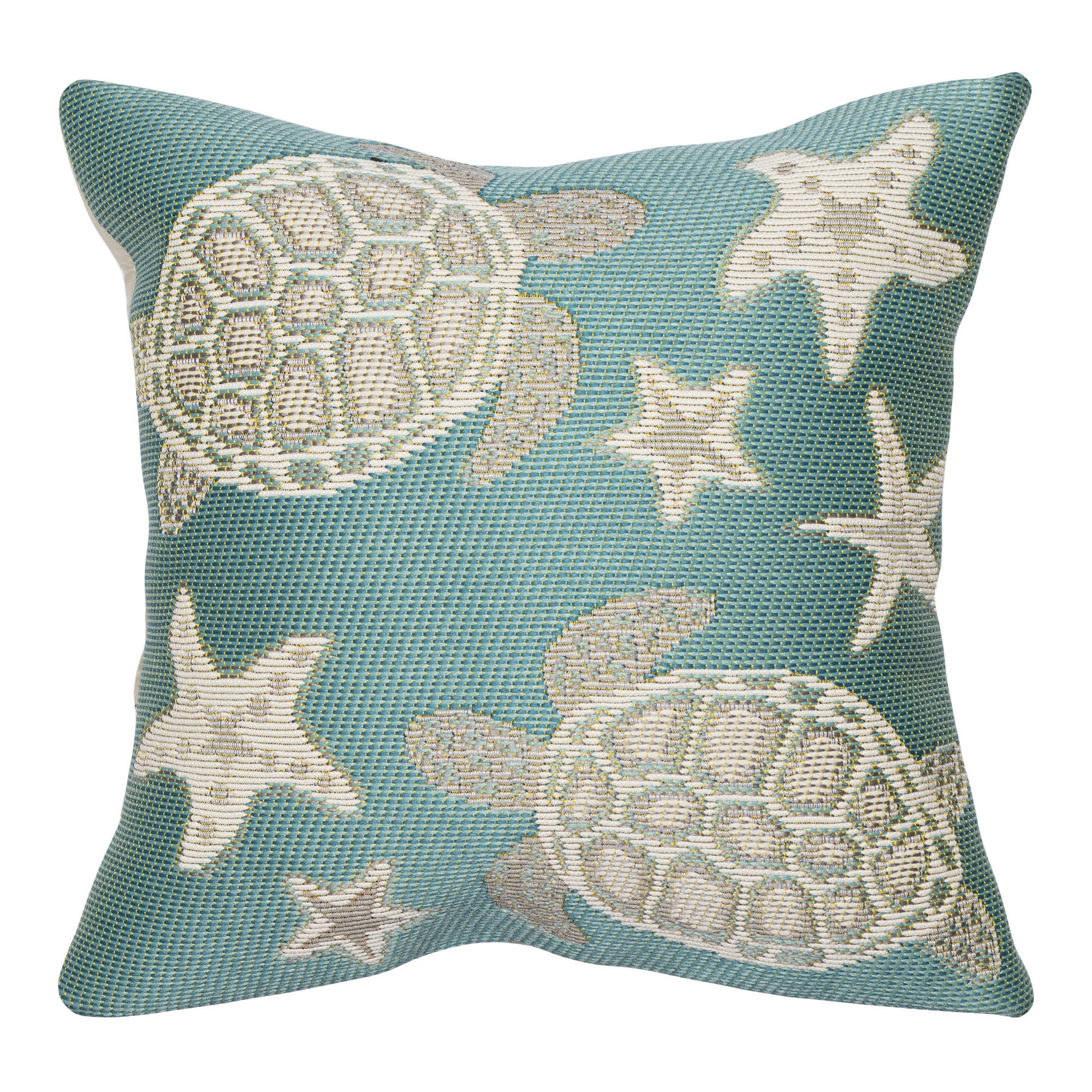Marina Turtle And Stars Indoor Outdoor Throw Pillow