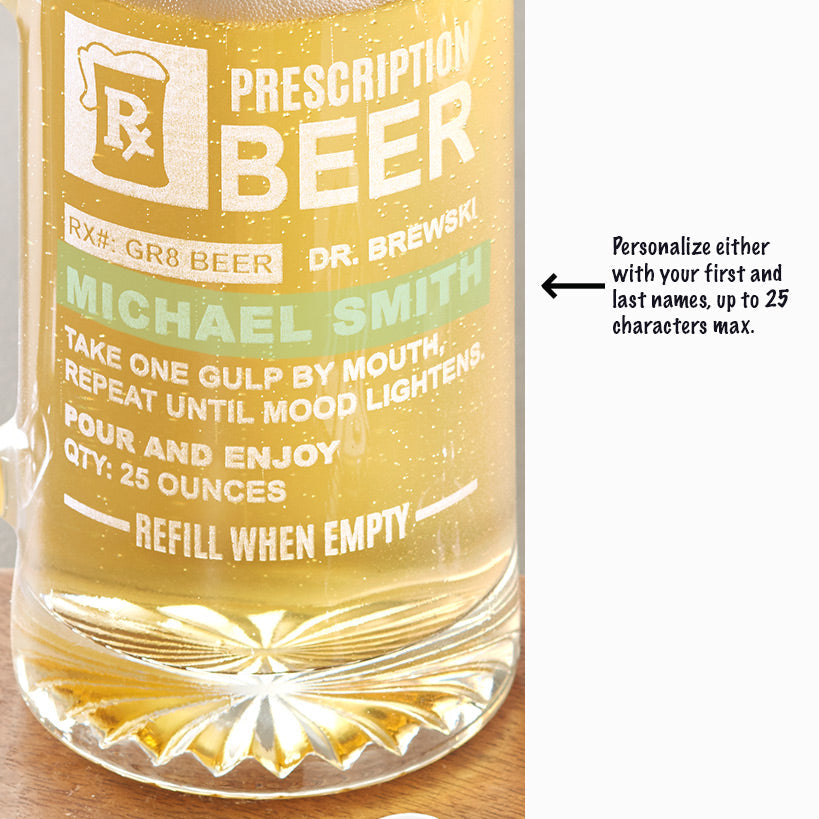 Personalized Prescription Beer Mug
