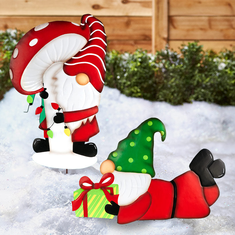 Christmas Gnome Garden Stake