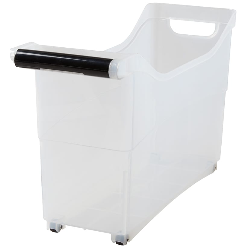 Rolling Slim Household Storage Bin with Handle