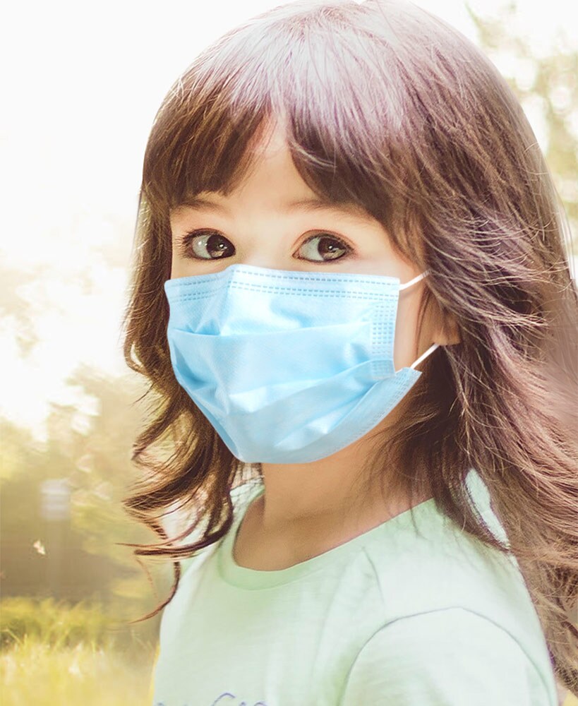 Set of 50 Disposable Kids' Face Masks