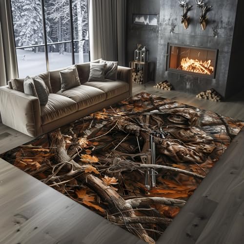 Camo Deer Hunting Rug 3x5 ft M896465