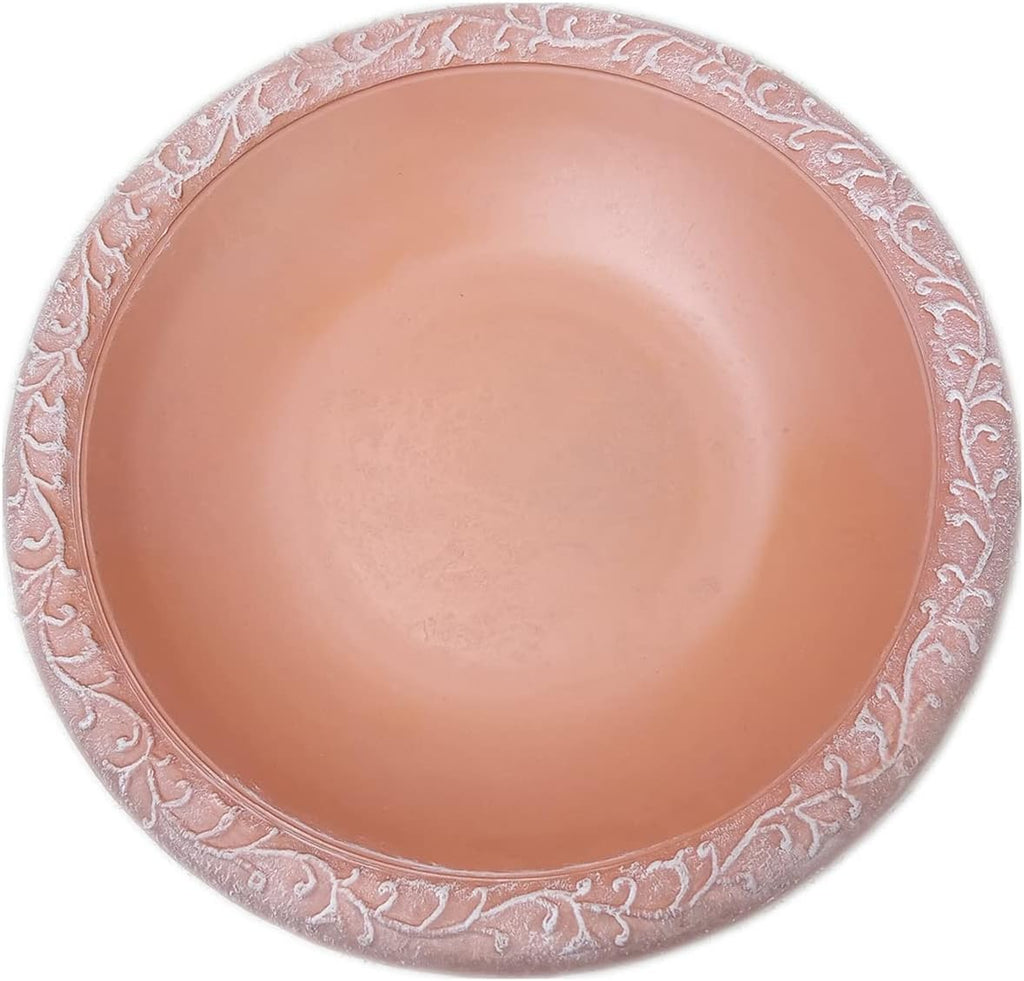 Semi-Gloss Fiber Clay Bird Bowl with Matte Rim N964538