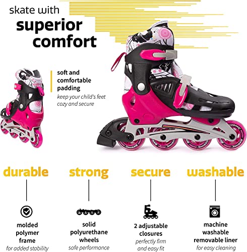 Pink Adjustable Inline Skates G6488