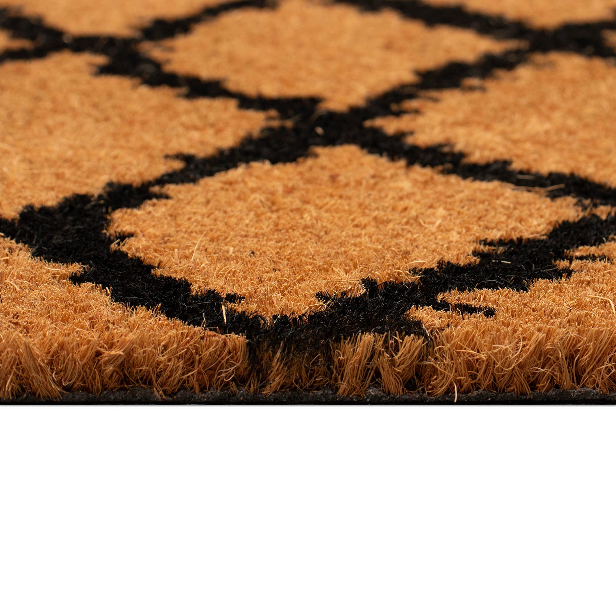 Natura Ikat Lattice Coir Doormat with Non-Skid Backing