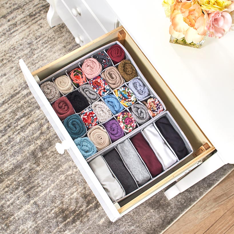 Drawer Organizer with 15 or 30 Compartments