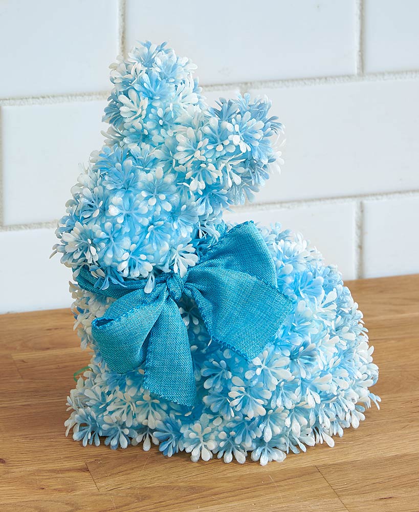 Easter Bunny Flower Figure - Blue, Pink, Or Purple