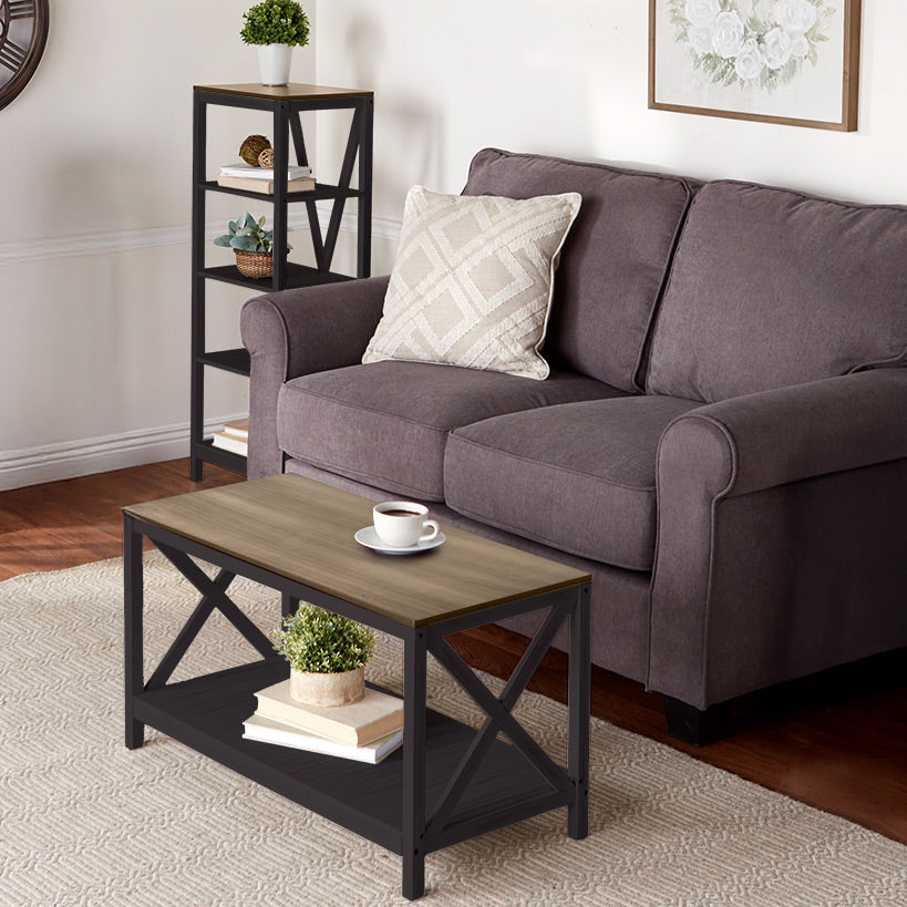 Two-Tone Farmhouse Living Room Furniture Collection