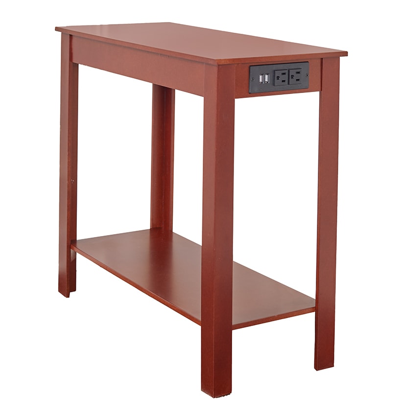 Narrow Side Table with Charging Station E946