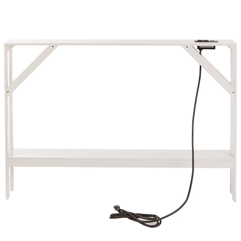 Narrow Console Table with Built-in Outlet S863
