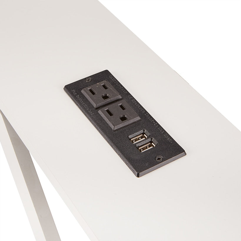 Narrow Console Table with Built-in Outlet S863