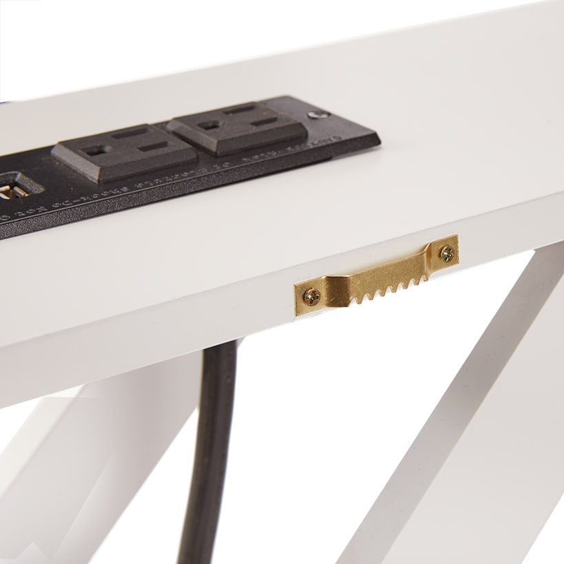 Narrow Console Table with Built-in Outlet S863