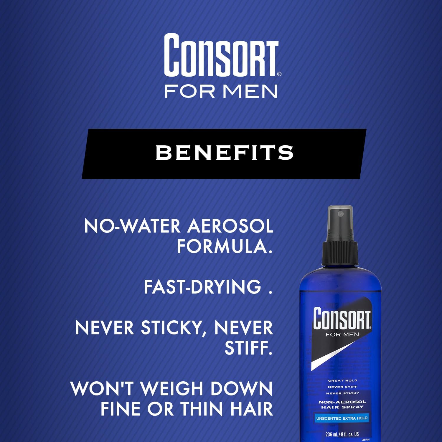 Unscented Hair Spray 8oz Pump 3 Pack U95507