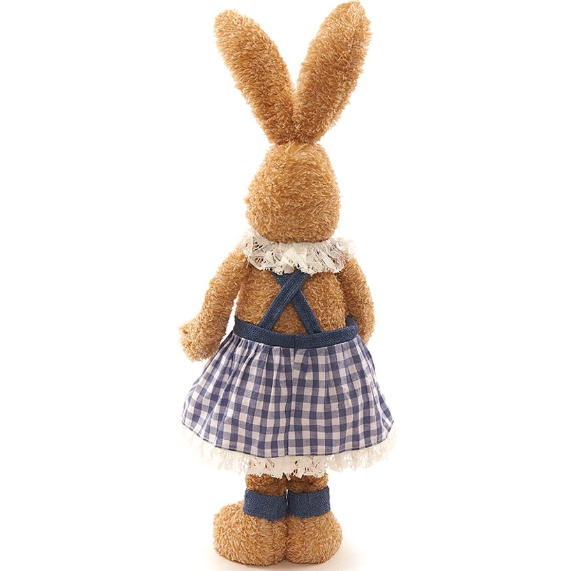 Easter Country Bunnies With Lighted Ears Or Blue Carrot Garland