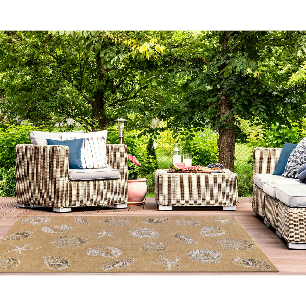 Carmel Shells Indoor Outdoor Area Rug