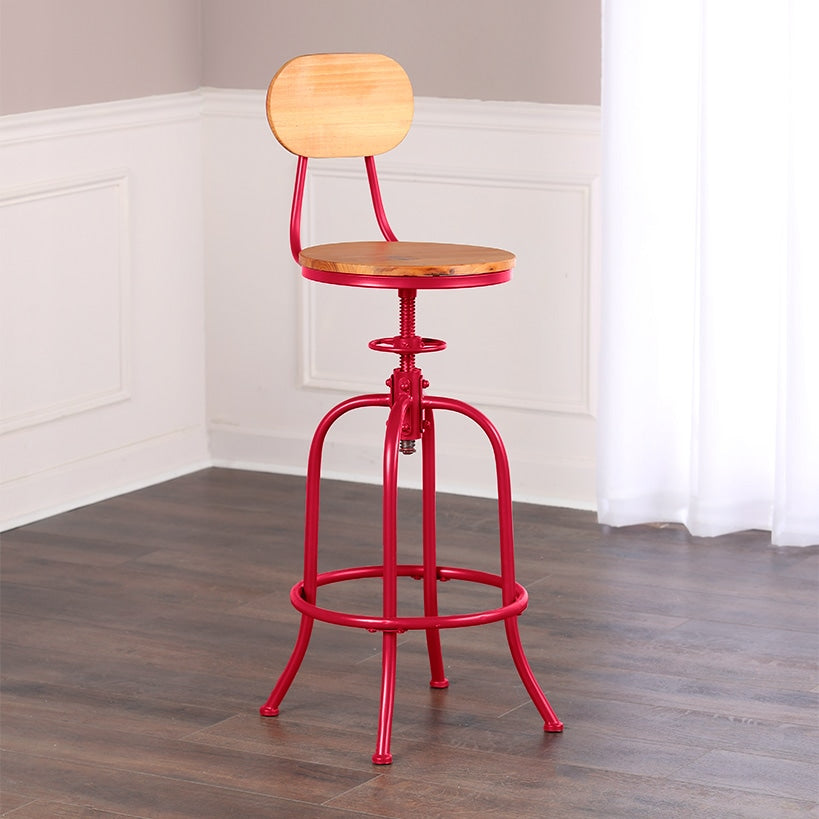 Adjustable Swivel Stool with Back