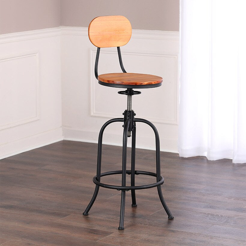 Adjustable Swivel Stool with Back
