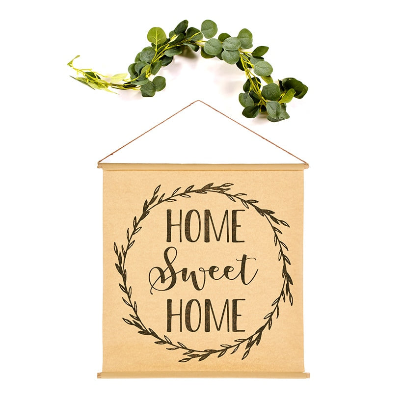 Farmhouse Paper Scroll Wall Hanging