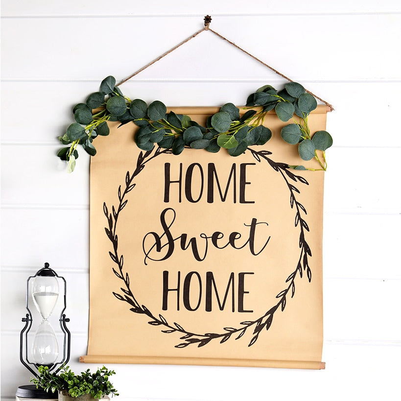 Farmhouse Paper Scroll Wall Hanging