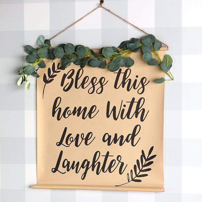 Farmhouse Paper Scroll Wall Hanging