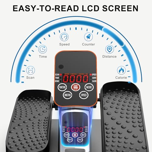 Under Desk Elliptical Machine 5 Modes 12 Speeds Low Impact Mini Electric Leg Exerciser with Non-Slip Mat V941299