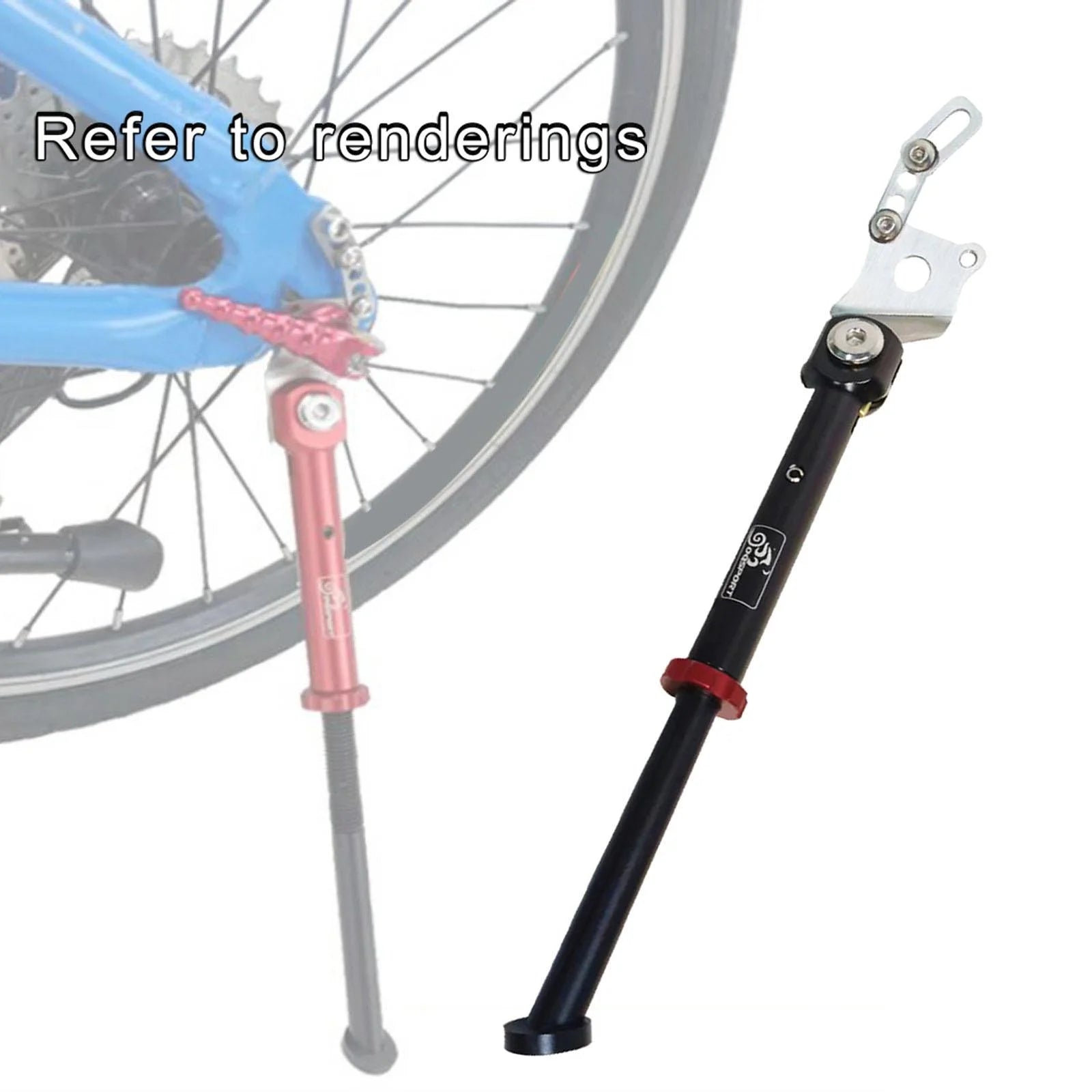Black Aluminum Alloy Single Leg Bike Kickstand F657313