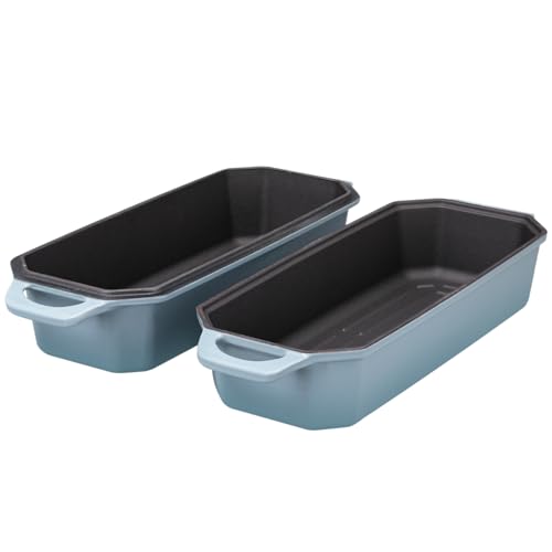 DarkCyan Enameled Cast Iron 9x5 Inch Loaf Pan with Lid U127654