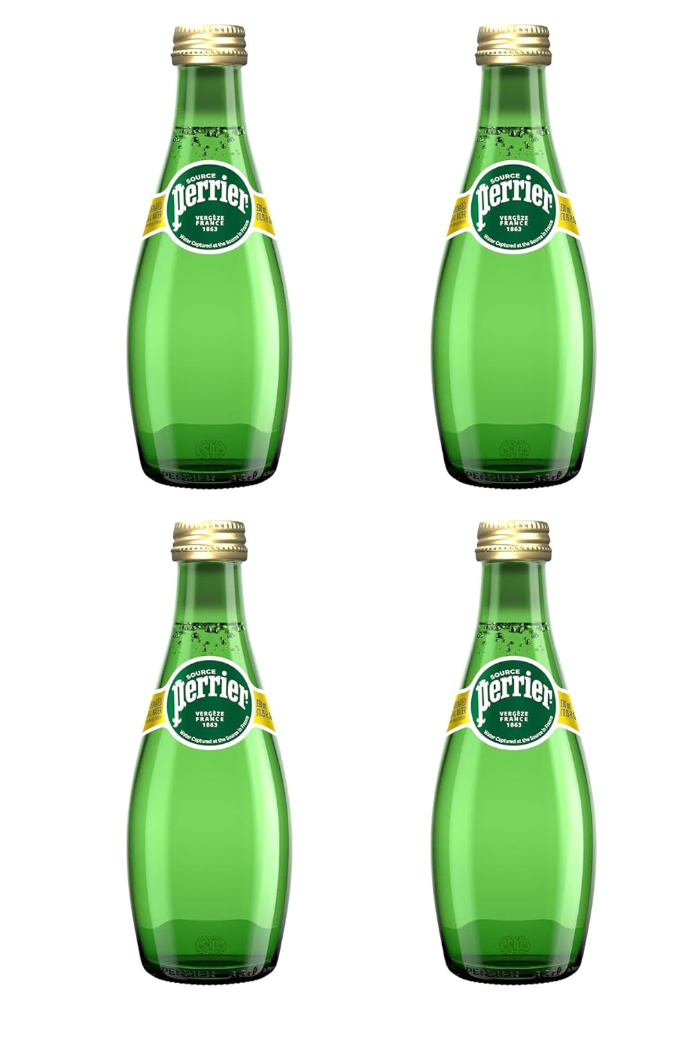11.15 Fl. Oz Glass Bottles Sparkling Natural Mineral Water, 4 Pack L20447