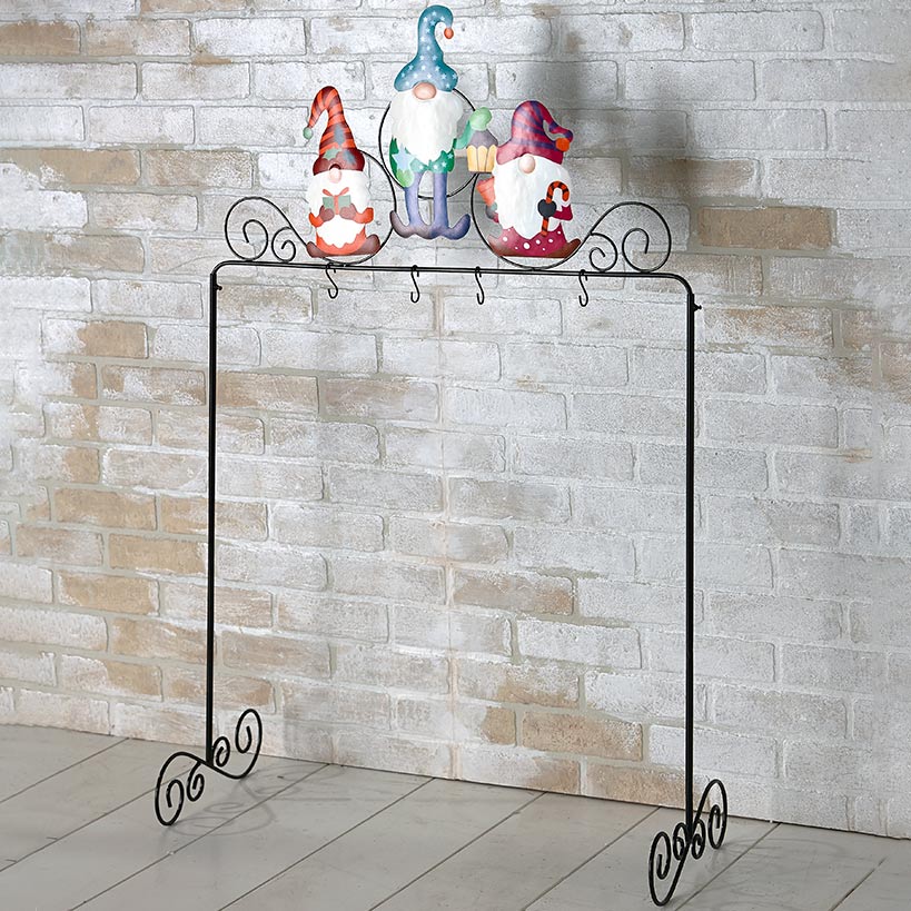 Holiday Gnome Standing Stocking Holder