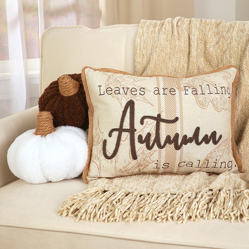 Fall Sherpa Pumpkin Decor