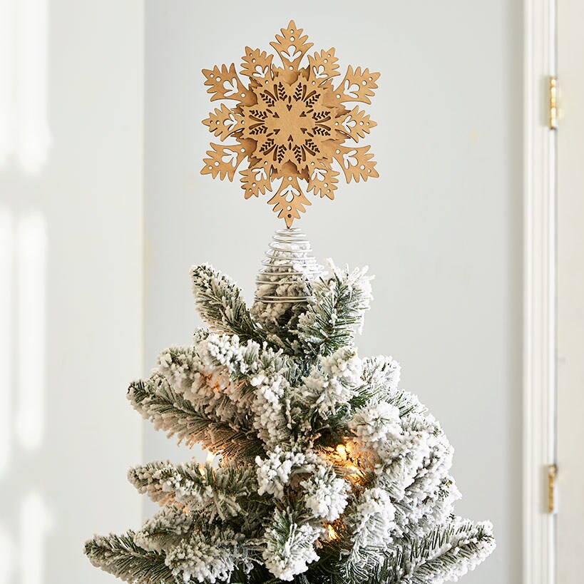 Winter Woodland Snowflake Christmas Tree Topper