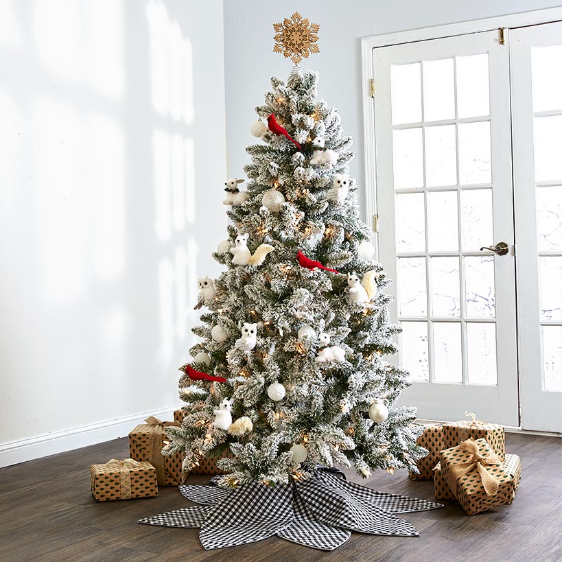 Winter Woodland Snowflake Christmas Tree Topper