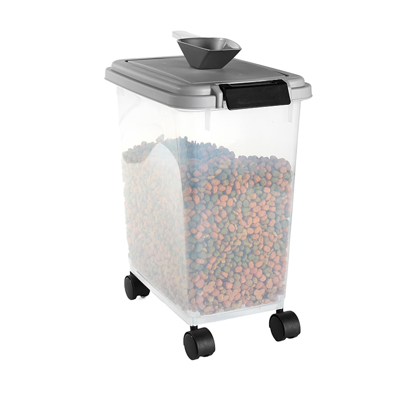 Airtight Pet Food Storage Container with Wheels and Scoop X919085