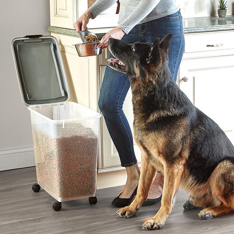 Airtight Pet Food Storage Container with Wheels and Scoop X919085