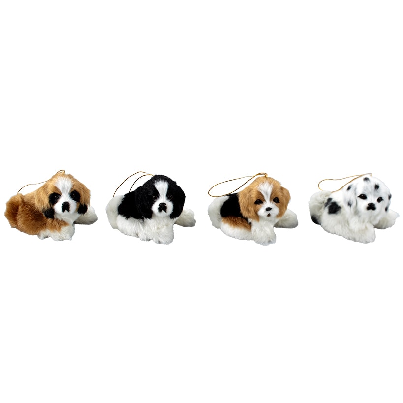 Furry Friends Dog Ornaments Set of 4