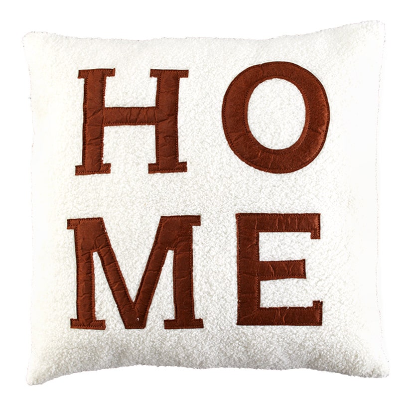 Faux Shearling Decorative Pillow with Sentiment