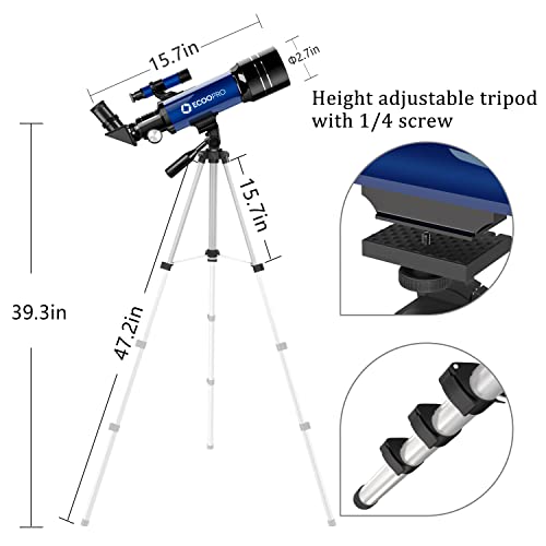 70mm Refractor Telescope with Adjustable Tripod N823
