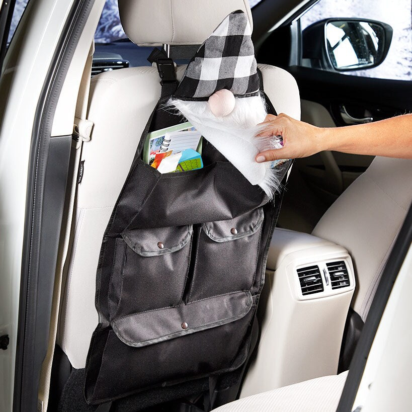 Gnome Back Seat Organizer-Adjustable Straps and Multiple Pockets