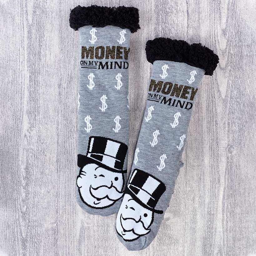 Women's Licensed Monopoly Plush Slipper Socks
