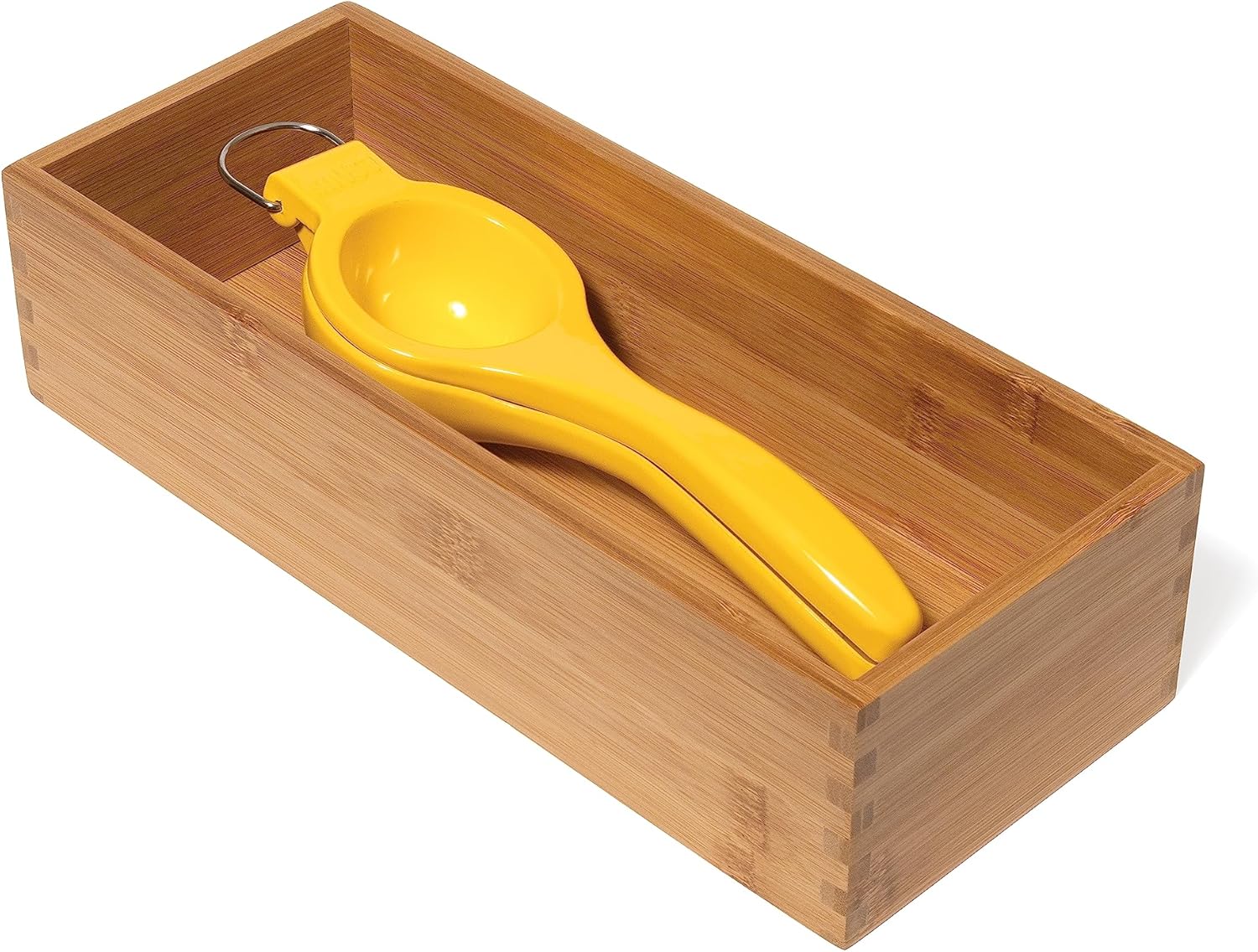 Bamboo Utensil Holder Storage Box, 5" x 12" x 3" D934651