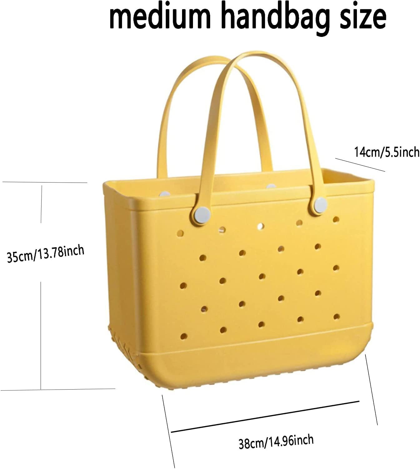 Lake Green Medium Waterproof EVA Beach Tote Bag O332