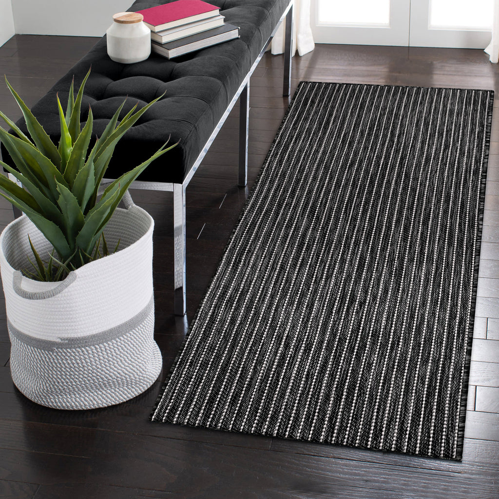 Carmel Texture Stripe Indoor Outdoor Area Rug